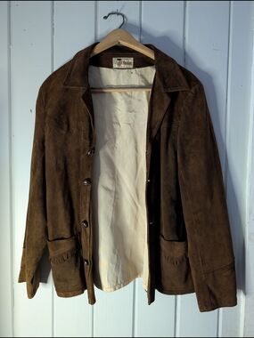 Viviana Brown Suede Bomber Jacket with Fringe
